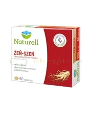 Naturell, Żeń-szeń, 20 mg, 60 tabletek