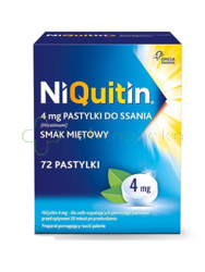 Niquitin, 4 mg, pastylki do ssania, 72 sztuki