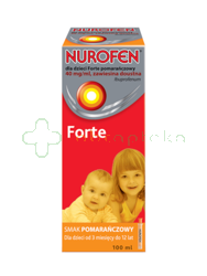 Nurofen Forte, 40mg/ml, zawiesina doustna dla dzieci, smak pomarańczowy, 100 ml