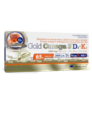 Olimp Gold Omega 3 D3 + K2, 30 kapsułek