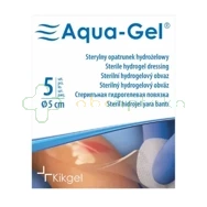 Opatrunek hydrożelowy Aqua-Gel średnica 5 cm,  5 sztuk, DATA WAŻNOŚCI 31.03.2024