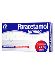 Paracetamol Farmina 125 mg, 10 czopków doodbytniczych 