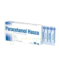 Paracetamol Hasco, 80 mg, 10 czopków
