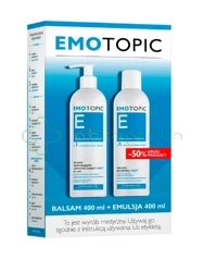 Pharmaceris E Emotopic, zestaw balsam nawilżająco-natłuszczający 400 ml + emulsja do kąpieli 400 ml  