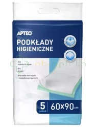 Podkłady higieniczne 60 cm x 90 cm APTEO,     5 sztuk