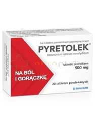 Pyretolek 500 mg,                    20 tabletek