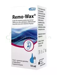 Remo-Wax, krople do usuwania woskowiny usznej, 10 ml + gumowa gruszka