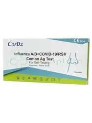Test antygenowy CorDx Grypa A/B + COVID + RSV do samokontroli, 1szt.