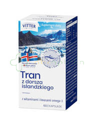 Tran z dorsza islandzkiego VITTER BLUE, 60 kapsułek 