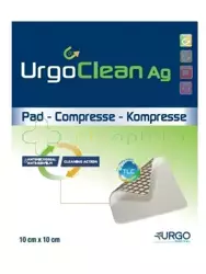 UrgoClean Ag, opatrunek ze srebrem, 10 x 10 cm, 1 sztuka