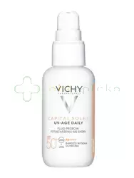 Vichy Capital Soleil UV-Age Daily Tined, lekki fluid koloryzujący przeciw oznakom fotostrzenia SPF 50+, 40 ml | DATA WAŻNOSCI 30.10.2024 