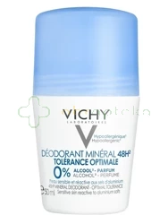 Vichy Optimal Tolerance, dezodorant mineralny roll-on 48h, 50 ml