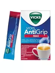 Vicks AntiGrip Max, granulat do sporządzania roztworu doustnego, 14 saszetek