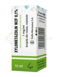 Xylometazolin WZF, 0,1%, (1 mg/ml), krople do nosa, 10 ml