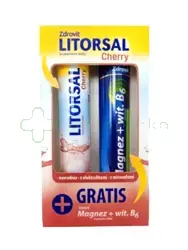 Zdrovit Litorsal Cherry, 24 tabletki musujące + Magnez z Witaminą B6, 24 tabletki musujące