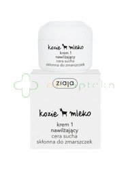 Ziaja Kozie Mleko, krem 1 nawilżający, cera sucha, skłonna do zmarszczek, 50 ml