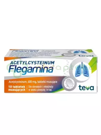 Acetylcysteinum Flegamina 600mg 10 tabletek musujących