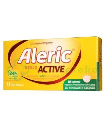 Aleric Deslo Active, 5 mg, 10 tabletek ulegających rozpadowi w jamie ustnej
