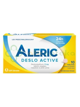 Aleric Deslo Active, 5 mg, 10 tabletek ulegających rozpadowi w jamie ustnej