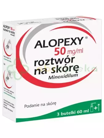 Alopexy 5%, roztwór na skórę, 3 x 60 ml