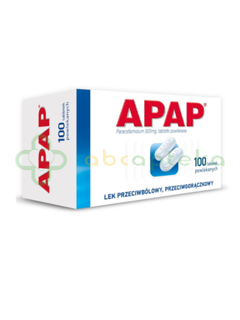Apap, 500 mg, 100 tabletek