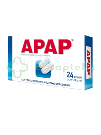 Apap, 500 mg, 24 tabletek
