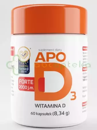 ApoD3 Forte 2000 j.m., 60 kapsułek