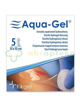 Aqua-Gel, sterylny opatrunek hydrożelowy, 12 x 12 cm, 1 sztuka