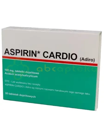 Aspirin Cardio 100 mg /imp.Delfarma,  30 tabletek dojelitowych