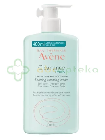 Avene Cleanance Hydra, oczyszczający krem łagodzący, 400 ml