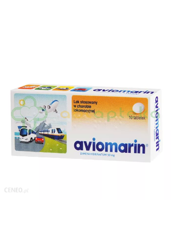 Aviomarin, 50 mg, 10 tabletek