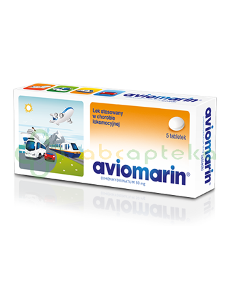 Aviomarin, 50 mg, 5 tabletek