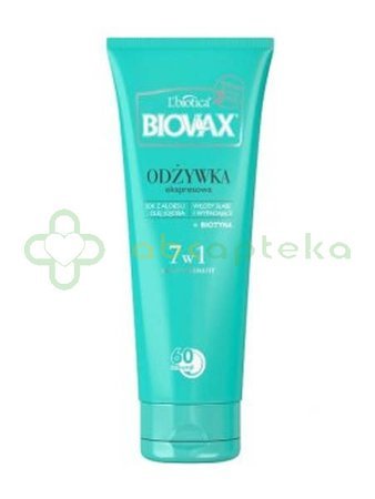 BIOVAX odżywka ekspresowa do włosów słabych ze skłonnością do wypadania 60 sekund, 7w1,  200 ml