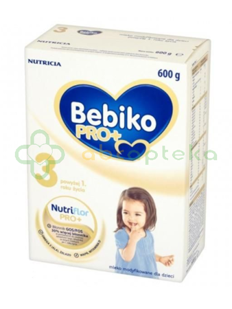 Bebiko Pro+ 3, mleko modyfikowane powyżej 1 roku życia, 600 g