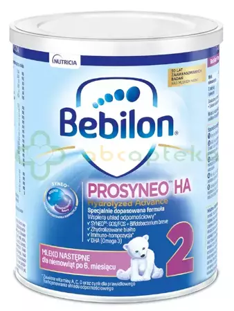 Bebilon Prosyneo HA 2 Hydrolyzed Advance, mleko modyfikowane od 6. miesiąca życia, 400 g