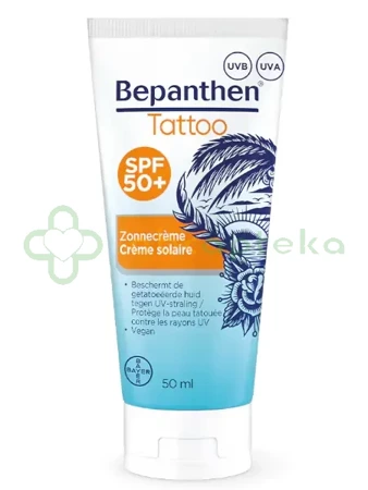 Bepanthen Tattoo, krem przeciwsłoneczny SPF50+   ,  50 ml