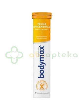 Bodymax Pełna Koncentracja, smak morelowo-brzoskwiniowy, 20 tabletek musujących