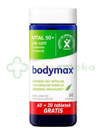 Bodymax Vital 50+, 60 tabletek + 20 tabletek
