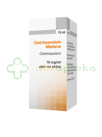 Clotrimazolum Medana, 10 mg/ml, płyn na skórę, 15 ml
