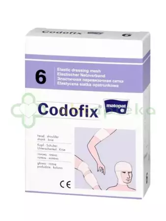 Codofix 6, elastyczna siatka opatrunkowa, niejałowa, 6 cm x 1 m, 1 sztuka