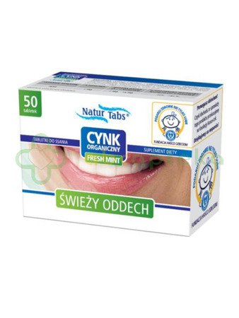 Cynk Organiczny Fresh Mint 50 tabletek do ssania