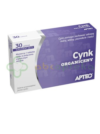 Cynk organiczny 30 tabletek