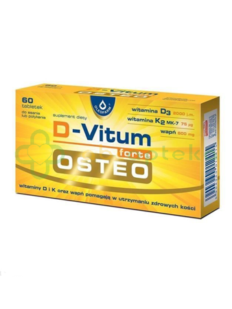 D-Vitum forte Osteo, 60 tabletek do ssania lub połykania