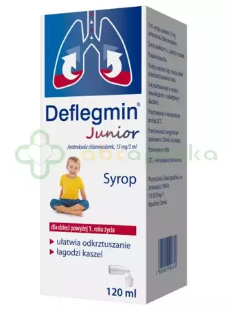 Deflegmin Junior, syrop, 15 mg/5ml, 120 ml | DATA WAŻNOŚCI 31.10.2024