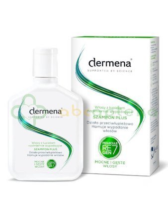 Dermena, Plus, szampon przeciwłupieżowy hamujący wypadanie włosów, 200 ml