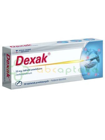 Dexak, 25 mg, 30 tabletek powlekanych