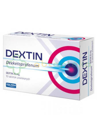 Dextin 25 mg, 10 tabletek powlekanych 