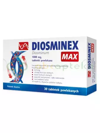 Diosminex Max, 1000 mg, 30 tabletki