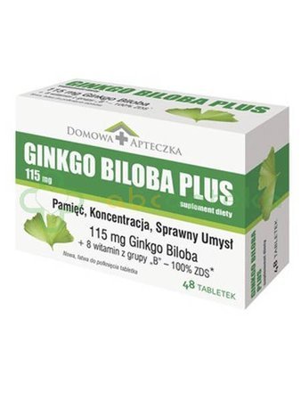 Domowa Apteczka Ginkgo Biloba Plus, 48 tabletek
