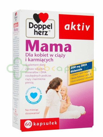 Doppelherz Aktiv Mama Dla kobiet w ciąży i karmiących,  60 kapsułek
